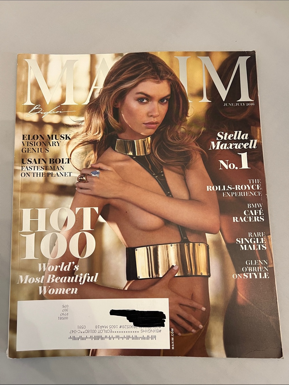 Maxim Magazine - Cover Stella Maxwell- Issue 215 - June/July 2016